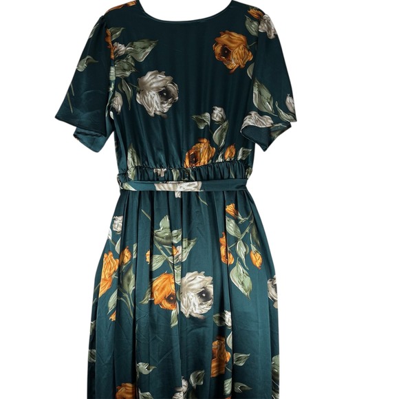 Baltic Born Teal Floral Maxi Dress Plus Size XXL Boho Wedding Guest Cottagecore - Picture 5 of 8